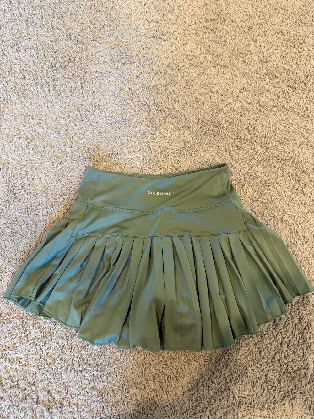 GoldHinge Olive Green Pleated Sport Skirt - Picture 1 of 3